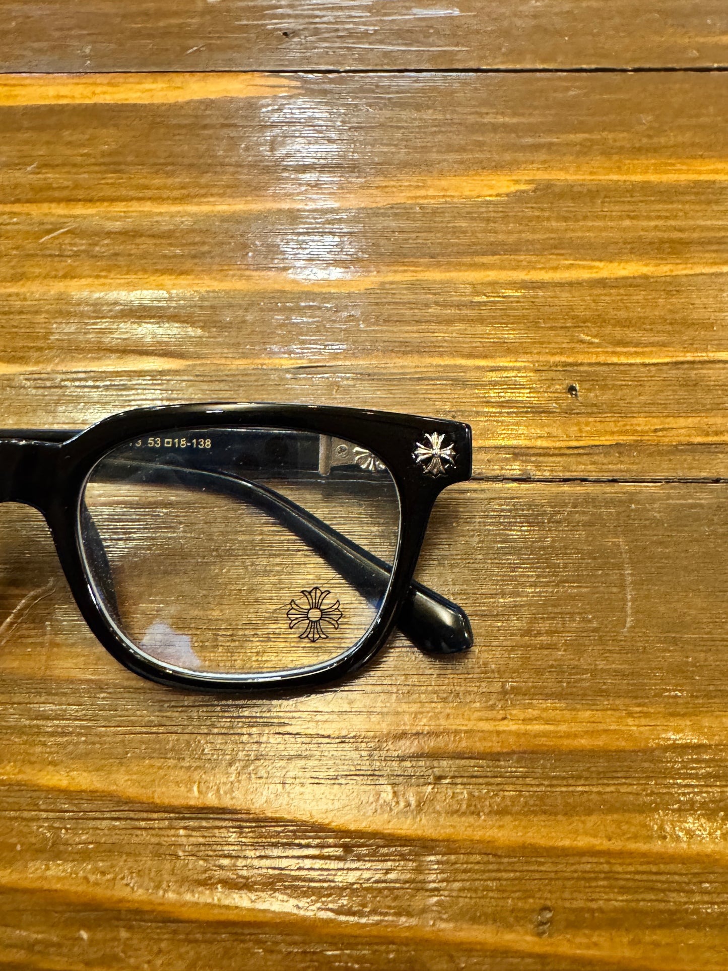 Chrome heart glass